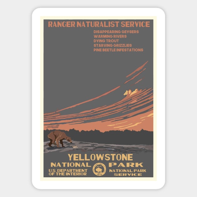 National Parks 2050: Yellowstone Sticker by HRothstein